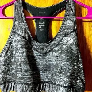 Black/Gray drifit Adidas sports bra, XL.